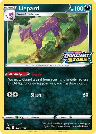 Liepard SWSH187 - SWSH Sword & Shield Promo Cards Holofoil - Promo