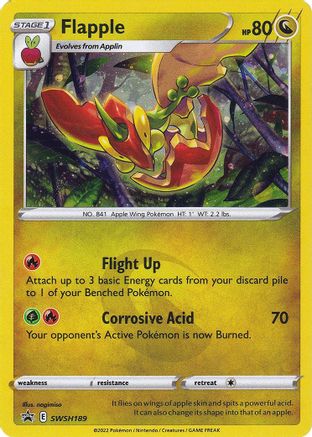 Flapple SWSH189 - SWSH Sword & Shield Promo Cards Holofoil - Promo