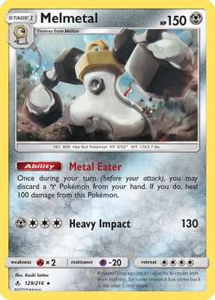 Melmetal (Cosmos Holo) (129/214) - Blister Exclusives Holofoil - Promo