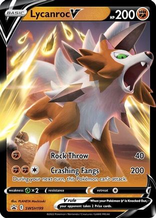 Lycanroc V SWSH199 - SWSH Sword & Shield Promo Cards Holofoil - Promo
