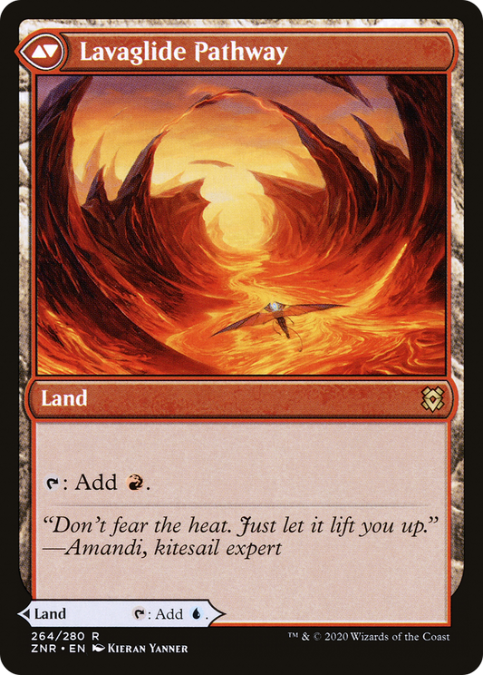 Riverglide Pathway // Lavaglide Pathway (ZNR-264) - Zendikar Rising Foil