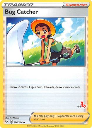 Bug Catcher - 226/264 (#34 Cinderace Stamped)  - Battle Academy 2022 Normal - Promo
