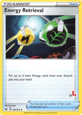 Energy Retrieval - 160/202 (#37 Cinderace Stamped)  - Battle Academy 2022 Normal