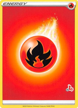 Fire Energy (#35 Cinderace Stamped)  - Battle Academy 2022 Normal