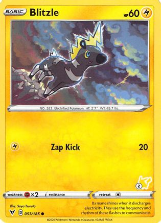 Blitzle - 053/185 (#2 Pikachu Stamped)  - Battle Academy 2022 Normal - Promo