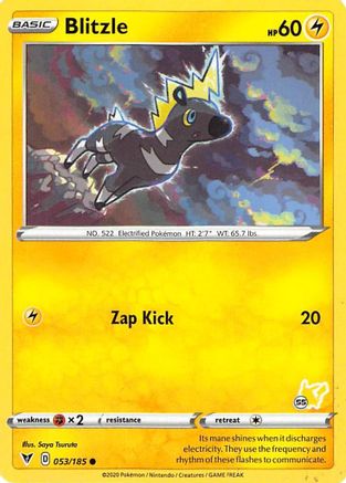 Blitzle - 053/185 (#55 Pikachu Stamped)  - Battle Academy 2022 Normal - Promo