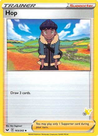 Hop - 165/202 (#13 Pikachu Stamped)  - Battle Academy 2022 Normal