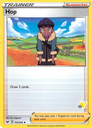 Hop - 165/202 (#42 Pikachu Stamped)  - Battle Academy 2022 Normal