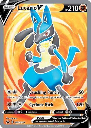 Lucario V SWSH213 - SWSH Sword & Shield Promo Cards Holofoil - Promo