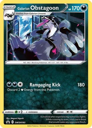 Galarian Obstagoon SWSH193 - SWSH Sword & Shield Promo Cards Normal - Promo