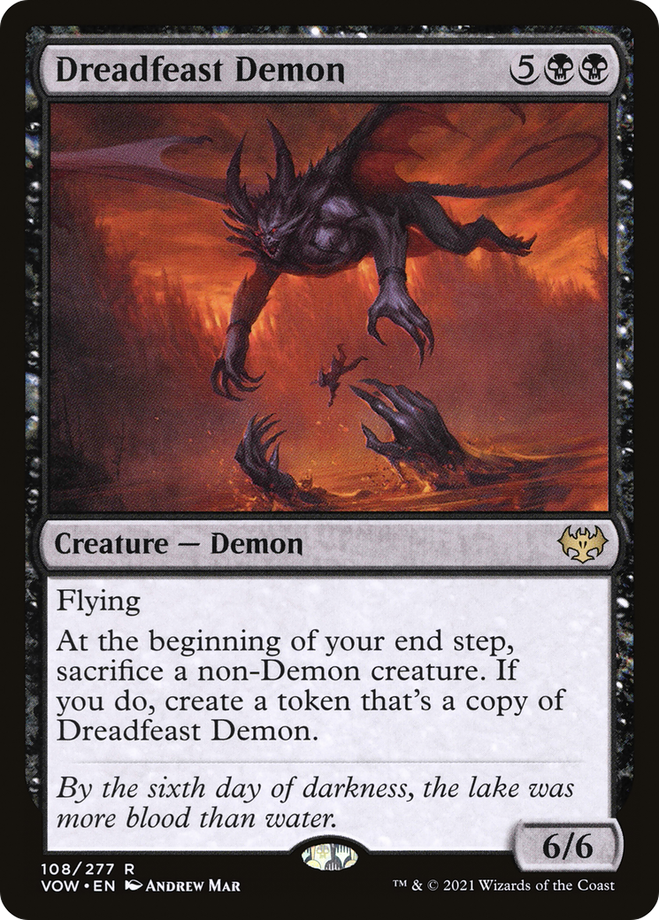 Dreadfeast Demon  (VOW-108) - Innistrad: Crimson Vow Foil