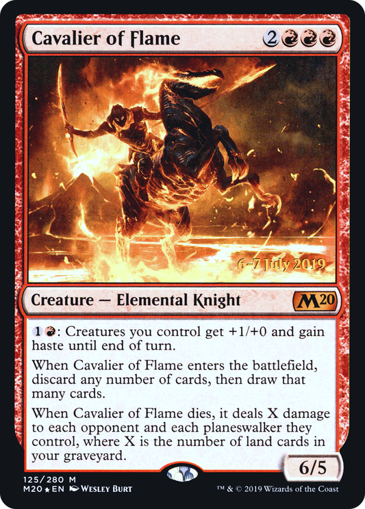 Cavalier of Flame (PRE-125S) - Core Set 2020 Promos (Prerelease) Foil