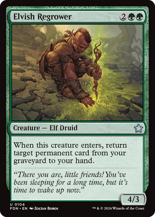 Elvish Regrower (FDN-104) - Foundations Foil