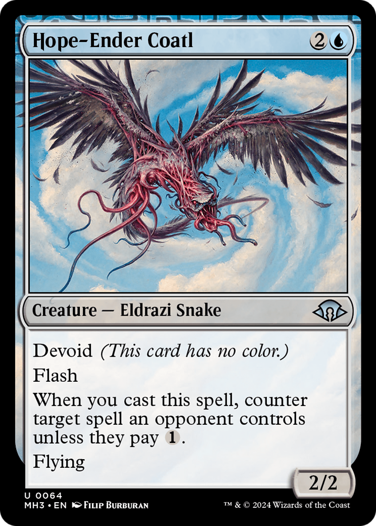 Hope-Ender Coatl (MH3-064) - Modern Horizons 3: (devoid) Foil