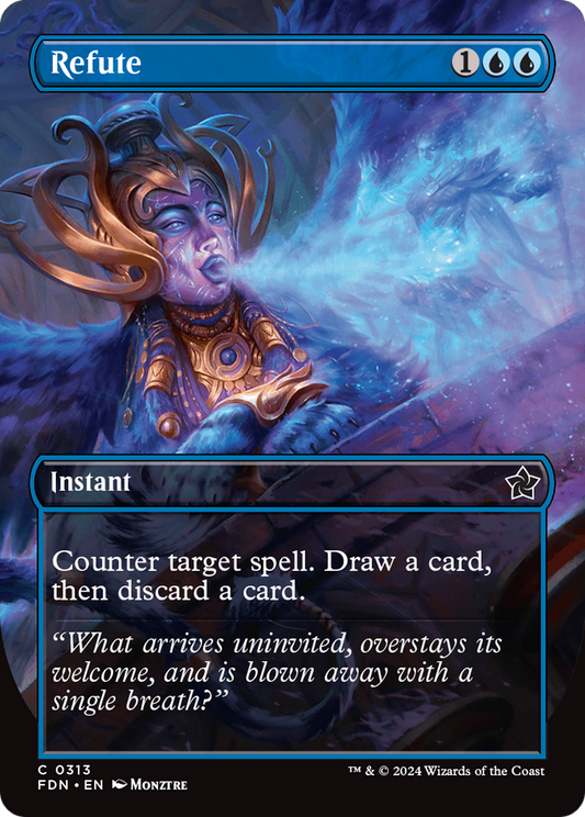 Refute (Borderless)  (Borderless)(FDN-313) - Foundations Foil