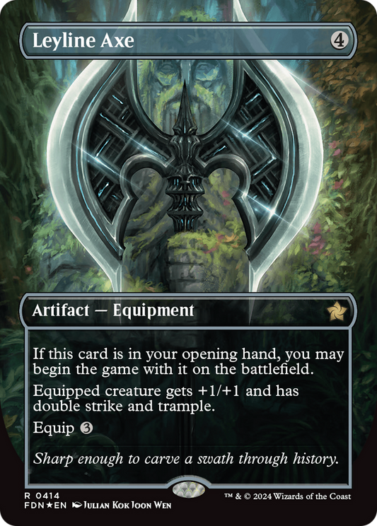 Leyline Axe (FDN-414) - Foundations (Borderless) Foil