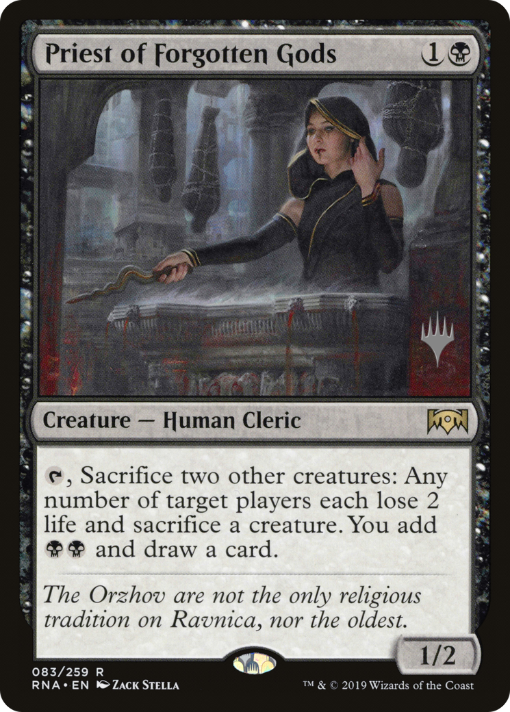 Priest of Forgotten Gods (PPELD-83P) - Ravnica Allegiance Promos (Promo Pack)