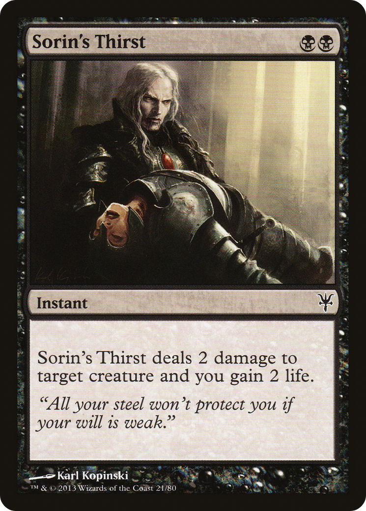 Sorin's Thirst (DDK-021) - Duel Decks: Sorin vs. Tibalt