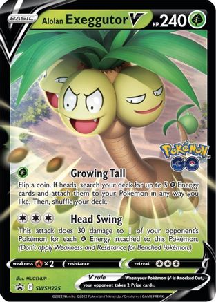 Alolan Exeggutor V SWSH225/307 - SWSH Black Star Promos Holofoil