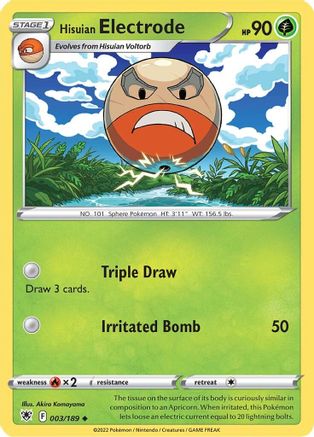 Hisuian Electrode 003/189 - SWSH10 Astral Radiance Normal - Uncommon