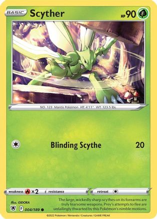 Scyther (004) 004/189 - SWSH10 Astral Radiance Normal - Common