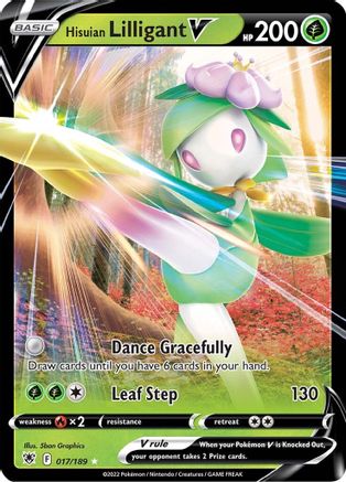 Hisuian Lilligant V 017/189 - SWSH10 Astral Radiance Holofoil - Ultra Rare