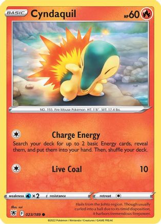 Cyndaquil 023/189 - SWSH10 Astral Radiance Normal - Common