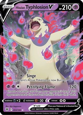 Hisuian Typhlosion V 053/189 - SWSH10 Astral Radiance Holofoil - Ultra Rare
