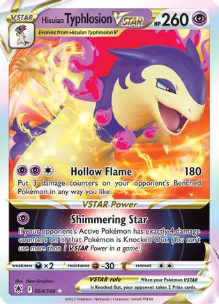 Hisuian Typhlosion VSTAR 054/189 - SWSH10 Astral Radiance Holofoil - Ultra Rare