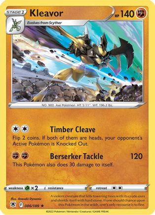 Kleavor (86) 086/189 - SWSH10 Astral Radiance Reverse Holofoil - Holo Rare