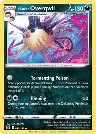 Hisuian Overqwil (90) 090/189 - SWSH10 Astral Radiance Reverse Holofoil - Uncommon