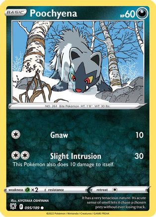 Poochyena 095/189 - SWSH10 Astral Radiance Reverse Holofoil - Common