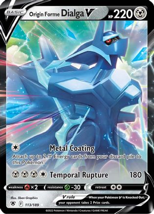 Origin Forme Dialga V (113/189) - SWSH10 Astral Radiance Holofoil - Ultra Rare