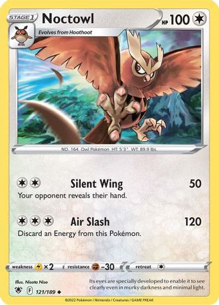 Noctowl 121/189 - SWSH10 Astral Radiance Normal - Uncommon