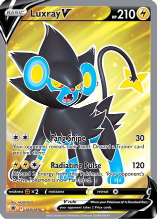 Luxray V (Full Art) 168/189 - SWSH10 Astral Radiance Holofoil - Ultra Rare