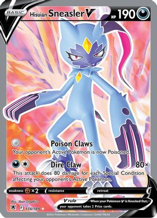 Hisuian Sneasler V (Full Art) 174/189 - SWSH10 Astral Radiance Holofoil - Ultra Rare