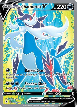 Hisuian Samurott V (Full Art) 176/189 - SWSH10 Astral Radiance Holofoil - Ultra Rare