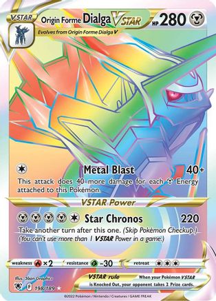 Origin Forme Dialga VSTAR (Secret) (198/189) - SWSH10 Astral Radiance Holofoil - Secret Rare