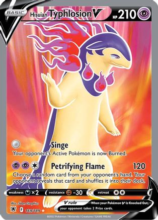 Hisuian Typhlosion V (Full Art) 169/189 - SWSH10 Astral Radiance Holofoil - Ultra Rare