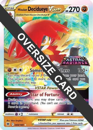 Hisuian Decidueye VSTAR - 084/189 84 - Jumbo Cards Holofoil