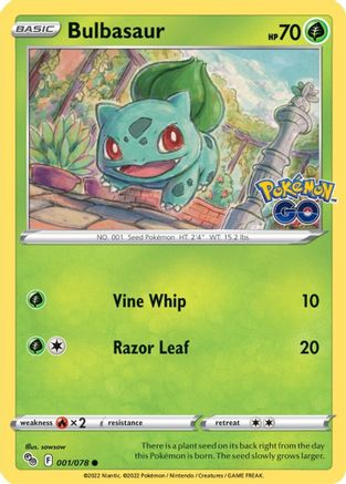 Bulbasaur (1/078) - Pokemon GO Reverse Holofoil - Common