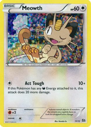 Meowth 11/12 - McDonalds Collection 2016 Holofoil