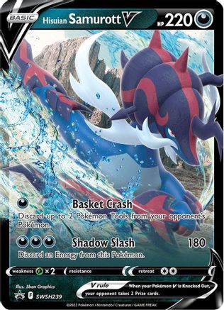 Hisuian Samurott V SWSH239 - SWSH Sword & Shield Promo Cards Holofoil - Promo