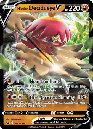 Hisuian Decidueye V SWSH238 - SWSH Sword & Shield Promo Cards Holofoil - Promo