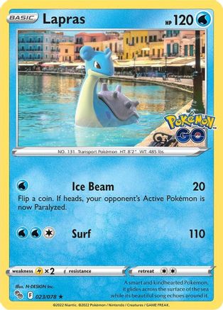 Lapras (23/078) - Pokemon GO Holofoil - Holo Rare