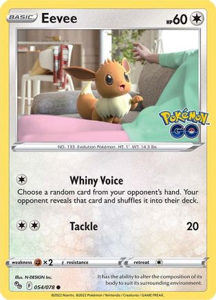 Eevee (54/078) - Pokemon GO Reverse Holofoil - Common