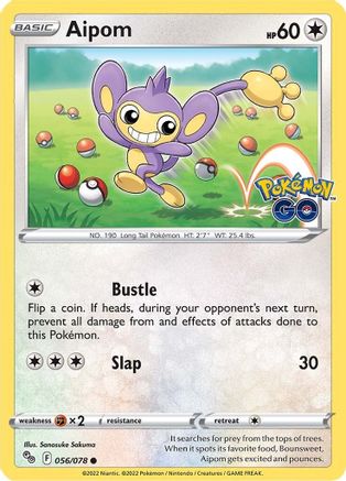 Aipom 56/78 - Pokmon GO Reverse Holofoil