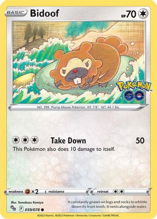 Bidoof (59/078) - Pokemon GO  - Common