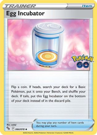Egg Incubator (66/078) - Pokemon GO Reverse Holofoil - Uncommon