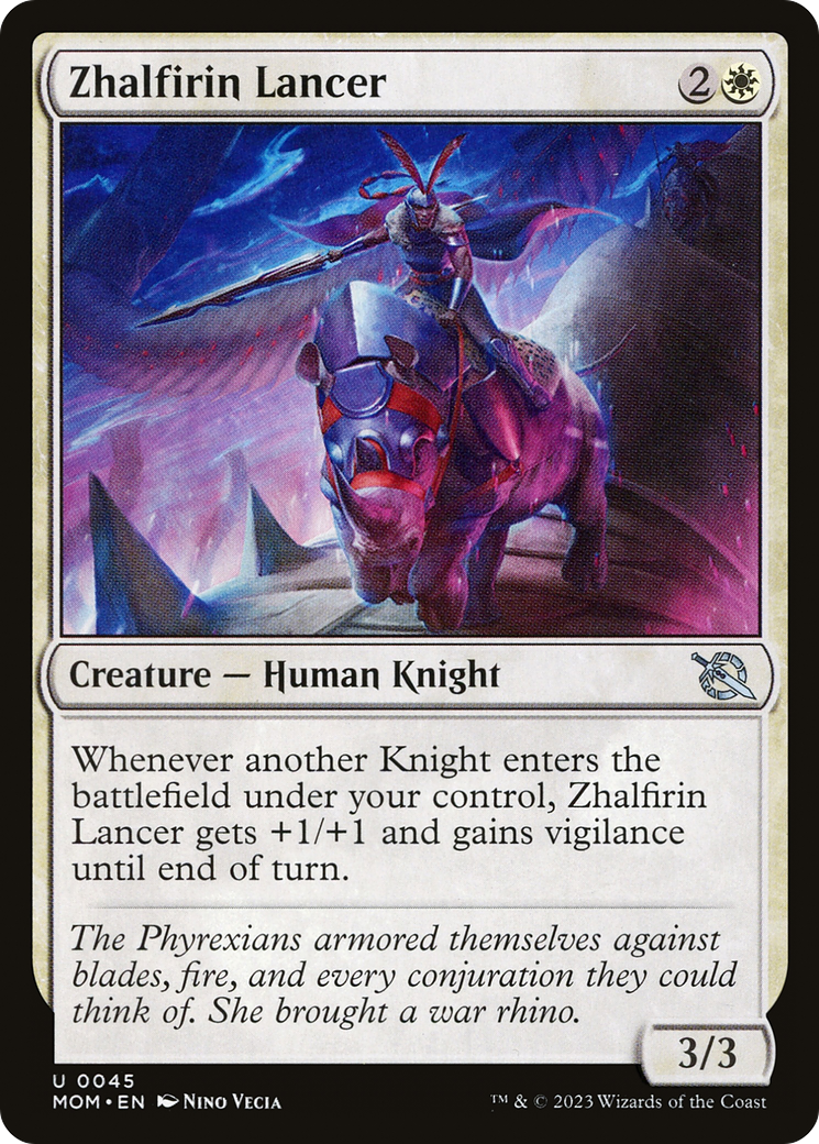 Zhalfirin Lancer (MOM-045) - March of the Machine Foil